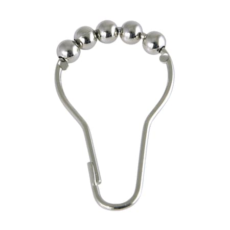 Kingston Brass SRCR126 Edenscape Roller Ball Shower Curtain Rings (12Pcs/Set), Nickel SRCR126
